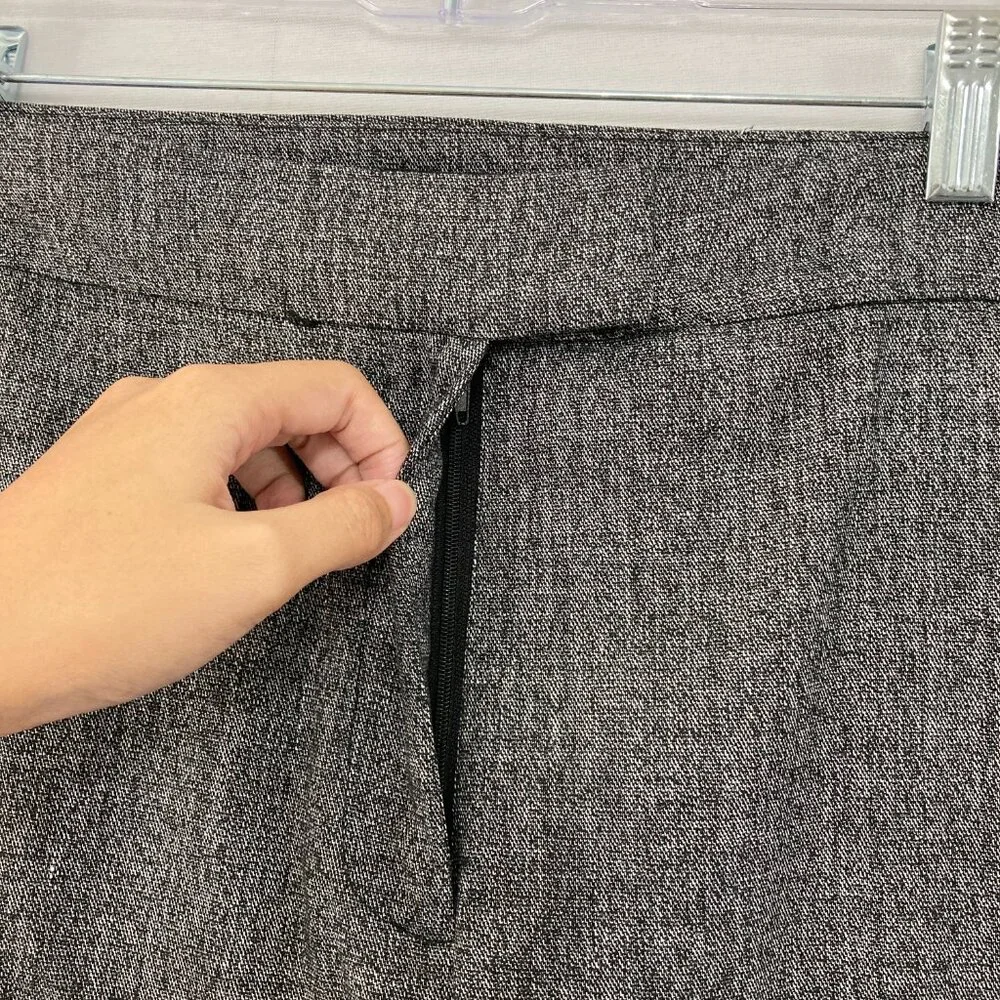 New Jones New York Sydney Pants size 14W Gray Straight Leg Preppy Office Work‎